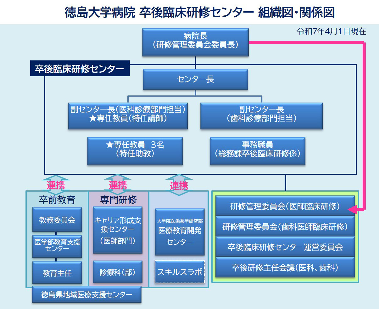 卒後臨床研修センター組織図